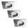 Rabalux - Set da 3 faretti LED da incasso per il bagno 1x GU10/3W/230V IP44
