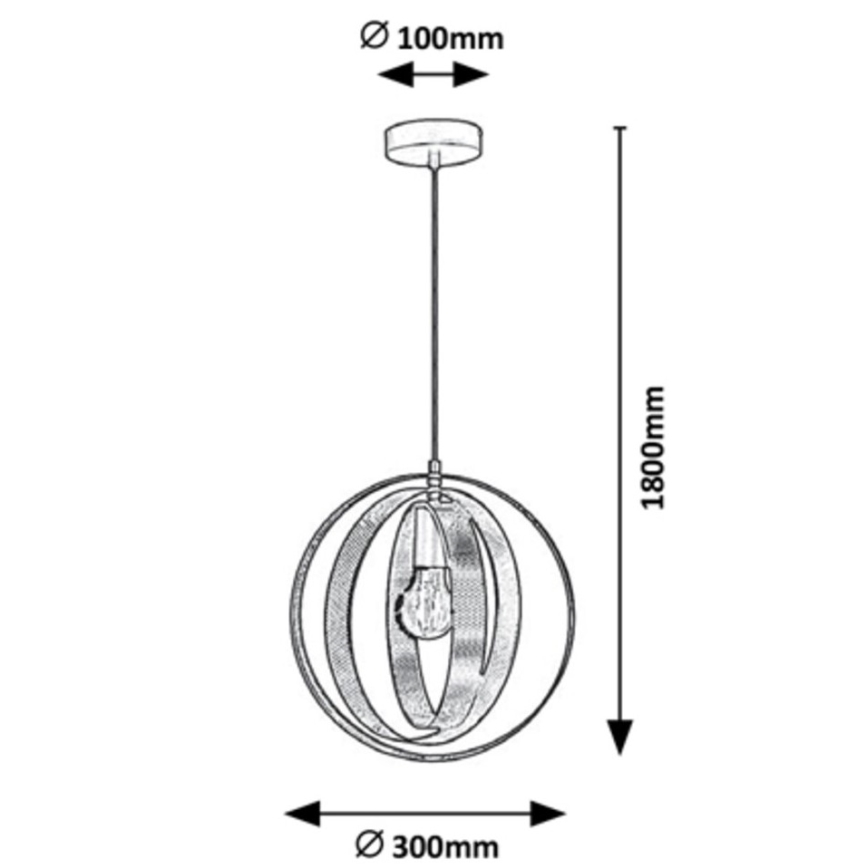 Rabalux - Suspension filaire 1xE27/60W/230V