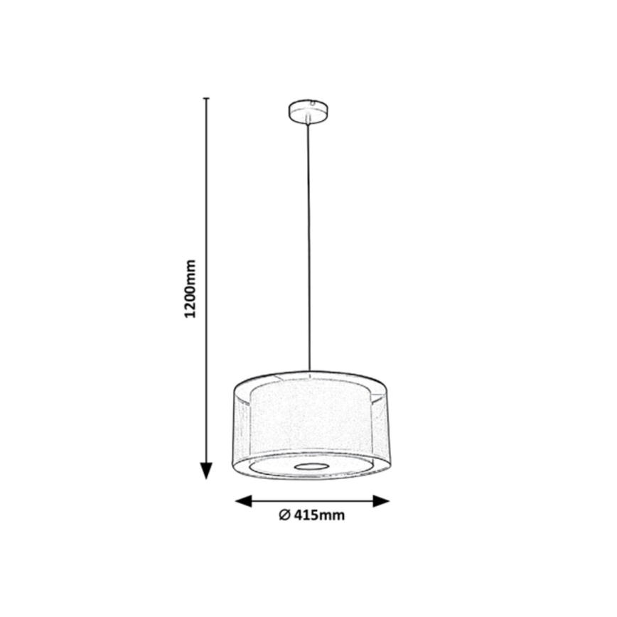 Rabalux - Suspension filaire 3xE27/40W/230V