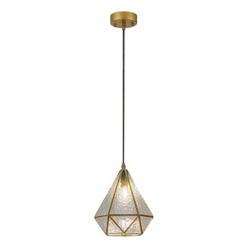 Rabalux - Suspension filaire en verre teinté Tiffany 1xE14/40W/230V doré