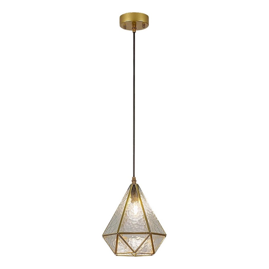 Rabalux - Suspension filaire en verre teinté Tiffany 1xE14/40W/230V doré