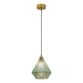 Rabalux - Tiffany vetro colorato lampadario su filo 1xE14/40W/230V blu/oro