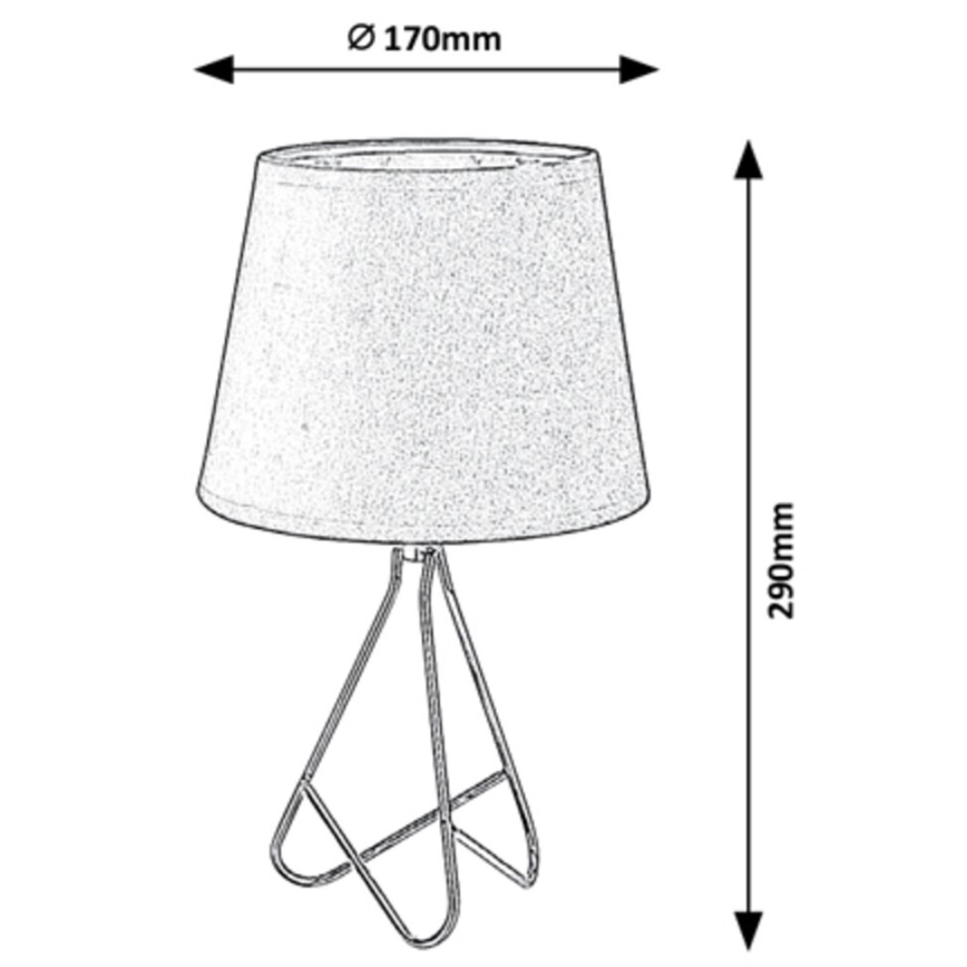 Rabalux - Tischlampe 1xE14/40W/230V grau/glänzendes Chrom