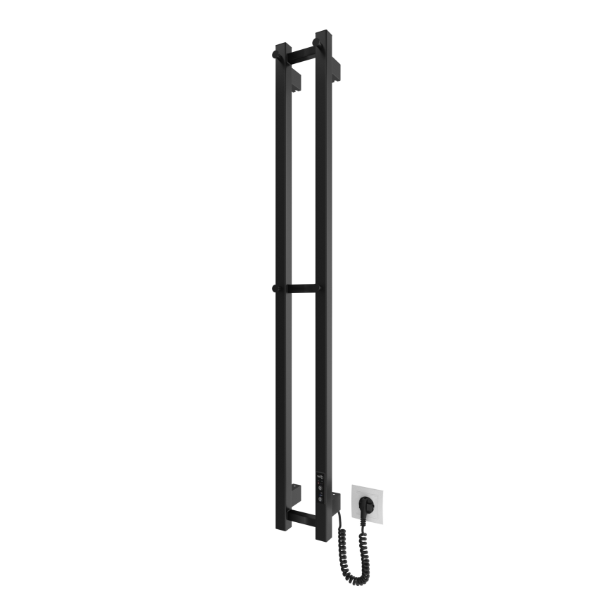 Radiateur de salle de bains HF SLIM 80W/230V 117x14 cm noir angulaire
