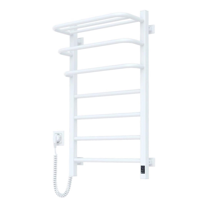 Radiateur électrique de salle de bains avec thermostat FORTIS 350W/230V 80,6 cm IP44 blanc gauche angulaire