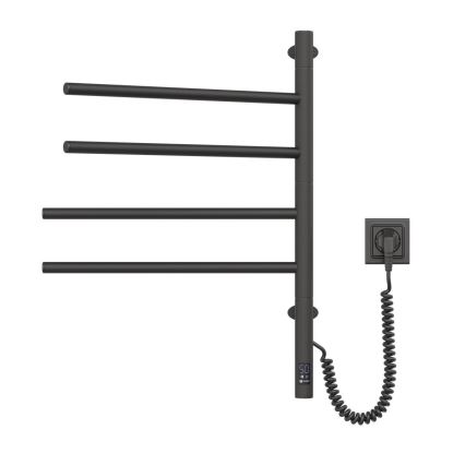 Radiateur sèche-serviettes électrique rotatif avec thermostat ARABESQUE 150W/230V 64,6 cm IP44 noir