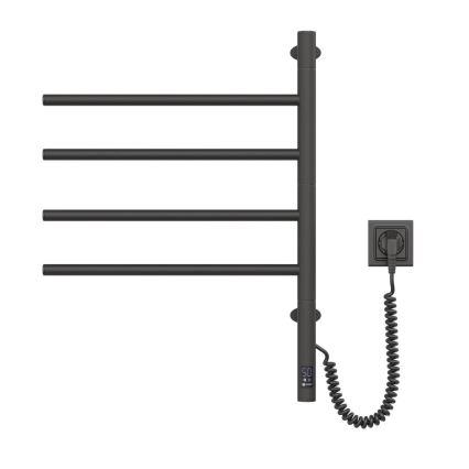 Radiateur sèche-serviettes électrique rotatif avec thermostat ARABESQUE 150W/230V 64,6 cm IP44 noir