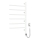 Radiateur sèche-serviettes électrique rotatif avec thermostat ARABESQUE 196W/230V 81,8 cm IP44 blanc