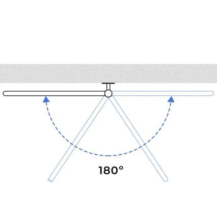 Radiateur sèche-serviettes électrique rotatif avec thermostat FOUETTE 128W/230V 64,6 cm IP44 blanc