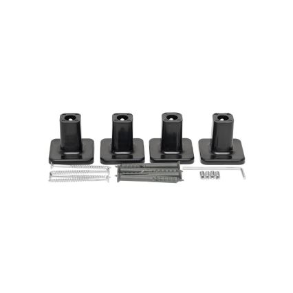 Sèche-serviettes LARGO pour salle de bains, 541 W/230 V, 120,6 cm, IP44, noir, côté gauche, design angulaire, thermostat intégré