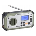 Radio da campeggio con manovella, pannello solare e torcia a LED con funzione powerbank 5V/3xAAA/2000 mAh IPX4 verde