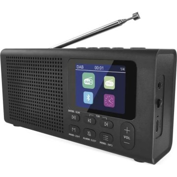 Radio DAB DAB+ FM 3W/5V/4xAA nero