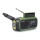 Radio DAB+/FM à manivelle avec panneau solaire et lampe torche LED 5V/2500 mAh vert/noir