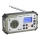 Radio de camping à manivelle avec panneau solaire et lampe LED dotée d'une fonction powerbank, 5V/3xAAA/2000 mAh, IPX4, vert