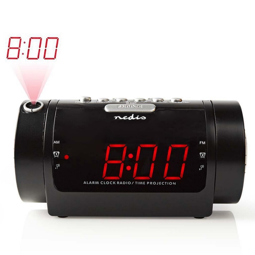 Radiowecker mit LED-Anzeige und Projektor 230V