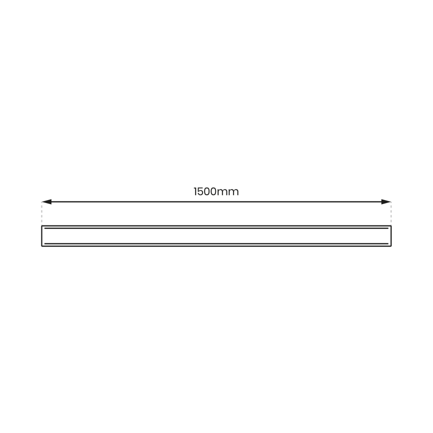 Rail de surface sans connexion électrique MAGNETIC TRACK 1,5 m noir