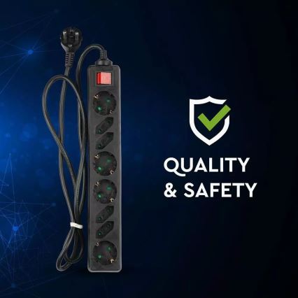 Rallonge avec interrupteur SCHUKO 8Z 1,5 m