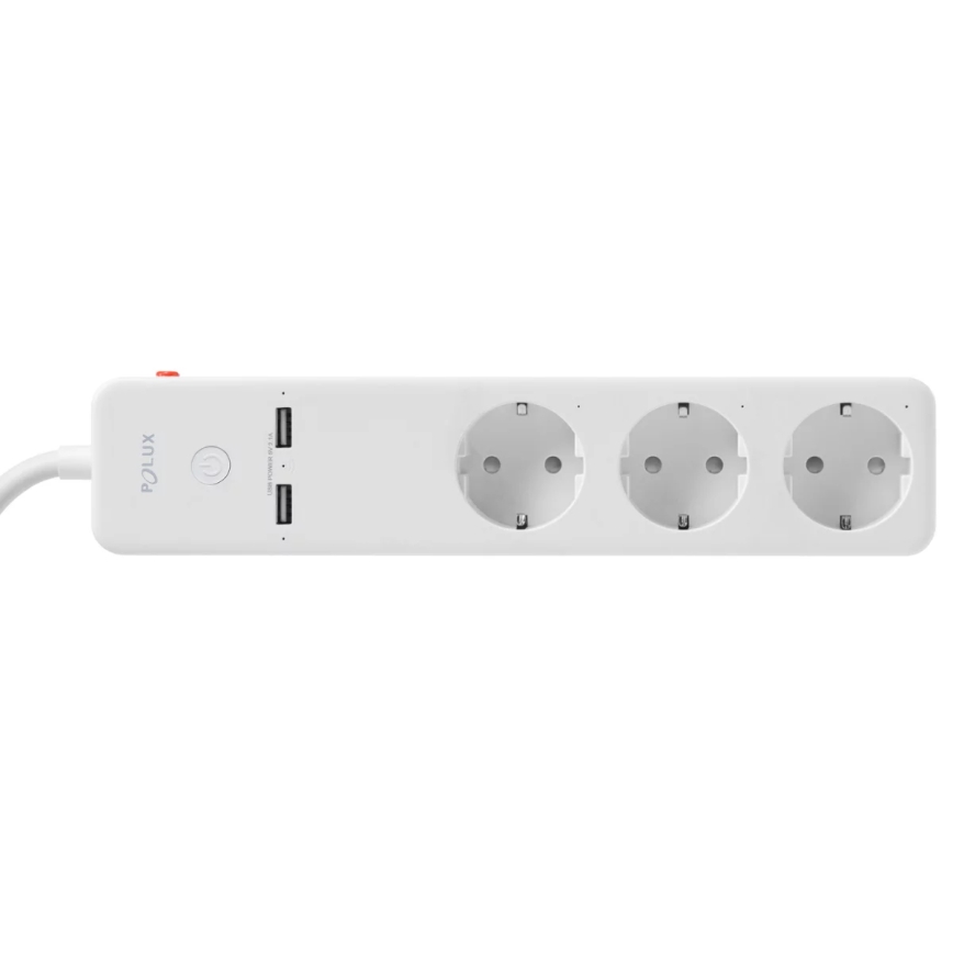 Rallonge SMART avec interrupteur 1,5m + 2xUSB/Wi-Fi Tuya SCHUKO