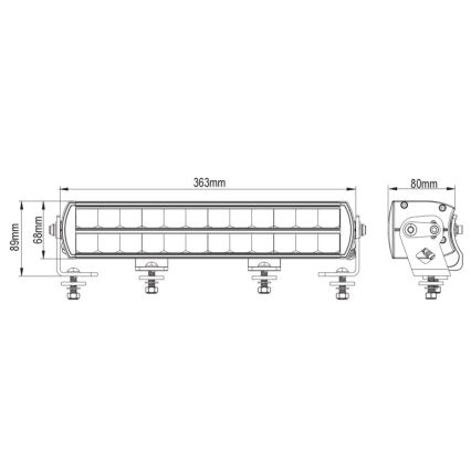 Barra luminosa LED per auto BLACK OFF ROAD LED/120W/9-36V IP69 6000K