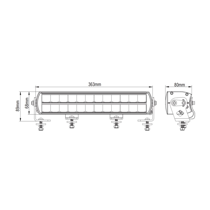 Barra luminosa LED per auto BLACK OFF ROAD LED/120W/9-36V IP69 6000K