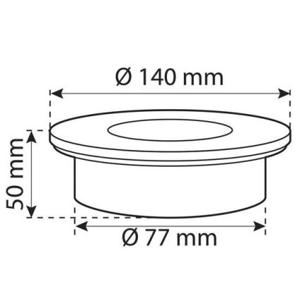 Spot solaire encastrable avec détecteur crépusculaire LED/0,12W/2xAAA IP67 acier inoxydable cercle