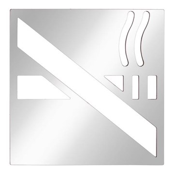 Rauchsymbol 12x12 cm Edelstahl/silber