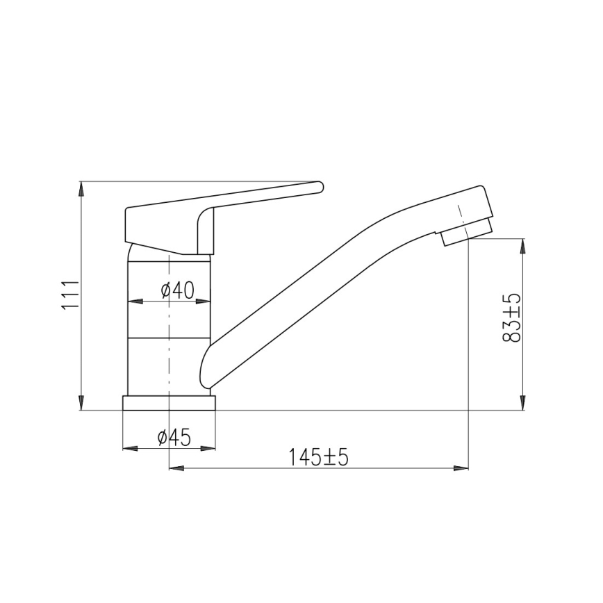 RAV Slezák CO115.0 - Miscelatore per lavabo COLORADO, 11 cm, cromo lucido