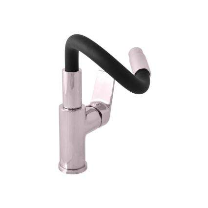 RAV Slezák CO119.0/15 - Miscelatore per lavello con collo flessibile COLORADO 25 cm nero/cromo lucido