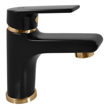 RAV Slezák CO126.0CMATZ - Miscelatore per lavabo COLORADO 14,3 cm nero/oro