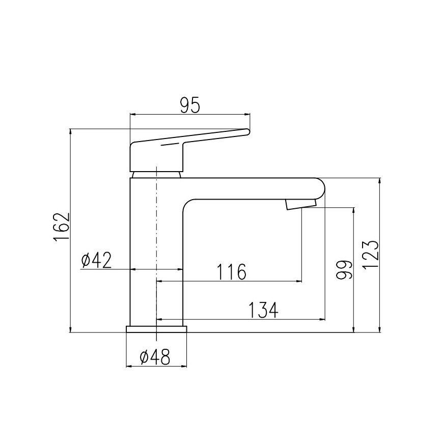 RAV Slezák CO129.0 - Miscelatore per lavabo + piletta COLORADO 16,2 cm cromo lucido