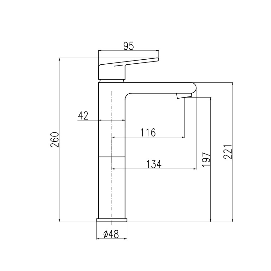 RAV Slezák CO130.0CMATZ - Miscelatore per lavabo COLORADO 26 cm nero/oro