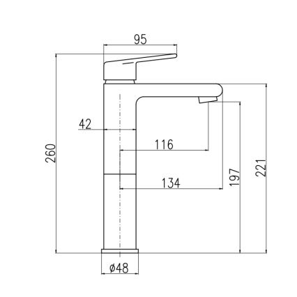 RAV Slezák CO130.0CMATZ - Mitigeur pour lavabo COLORADO 26 cm noir/doré