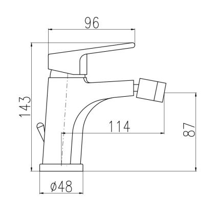 RAV Slezák CO145.0KZ - Bidetarmatur + Ablaufgarnitur COLORADO 14,3 cm, glänzendes Gold