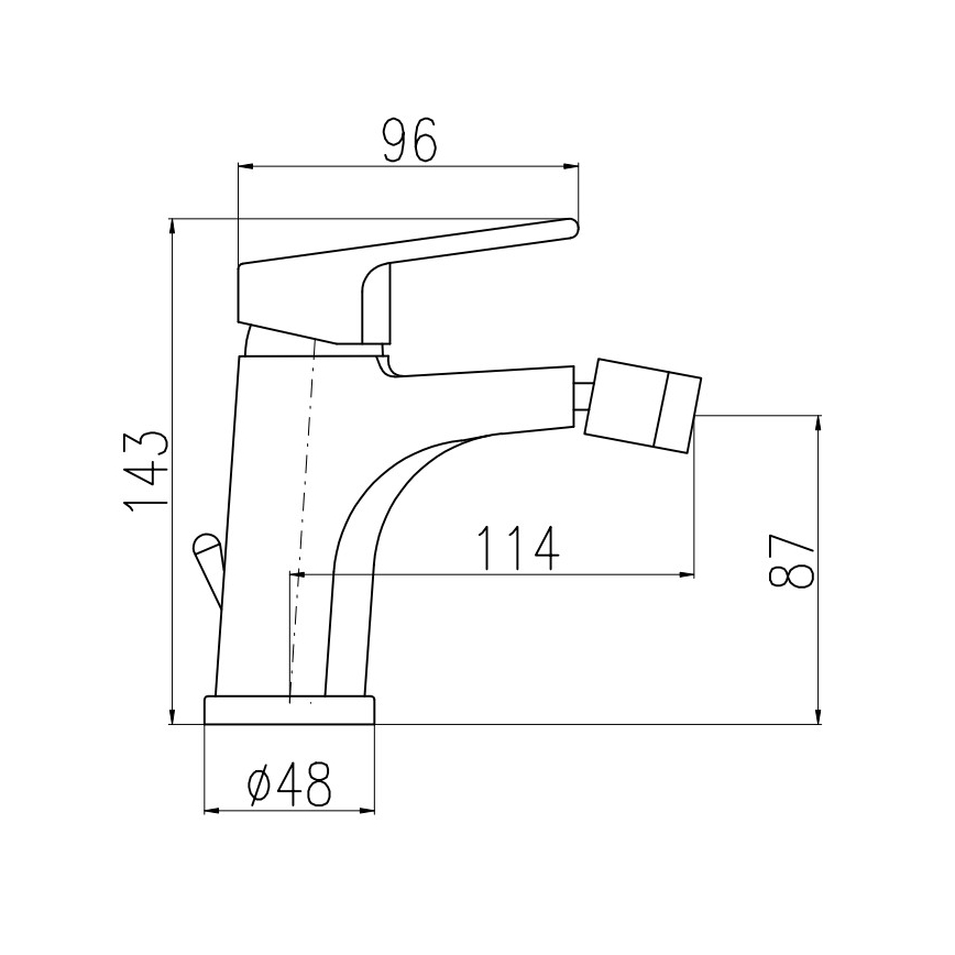RAV Slezák CO145.0KZ - Miscelatore per bidet + piletta di scarico COLORADO 14,3 cm oro lucido