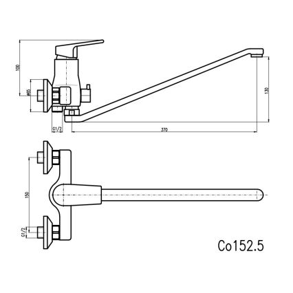 RAV Slezák CO152.5 - Miscelatore per vasca COLORADO, cromo lucido