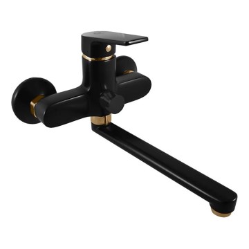 RAV Slezák CO153.5CMATZ - Miscelatore per vasca COLORADO nero/oro