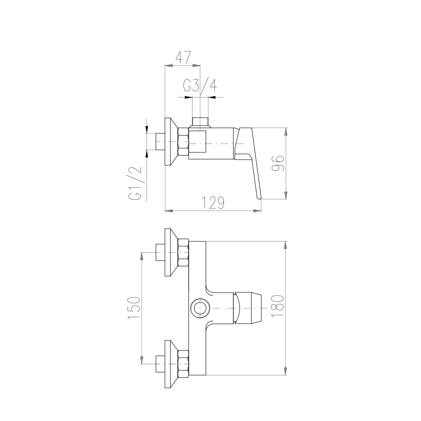 RAV Slezák CO182.5Z - Miscelatore doccia COLORADO oro lucido