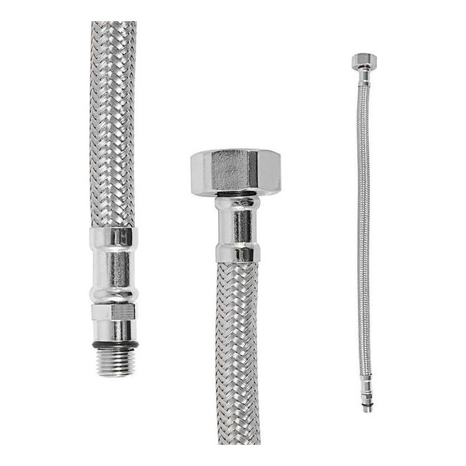 RAV Slezák IF0038 - Flexibler Anschluss-Schlauch FLEXI 35 cm, glänzender Chrom