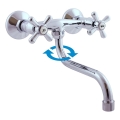 RAV Slezák MK101.5/21 - Miscelatore per lavello/lavabo MORAVA RETRO, cromo lucido