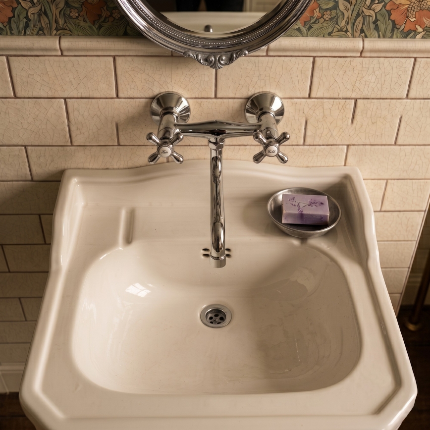 RAV Slezák MK101.5/21 - Miscelatore per lavello/lavabo MORAVA RETRO, cromo lucido