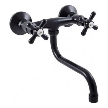 RAV Slezák MK101.5/21CMAT - Miscelatore per lavello/lavabo MORAVA RETRO nero opaco