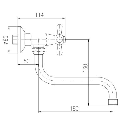 RAV Slezák MK101.5/21CMATSM - Miscelatore per lavello/lavabo MORAVA RETRO nero/ottone