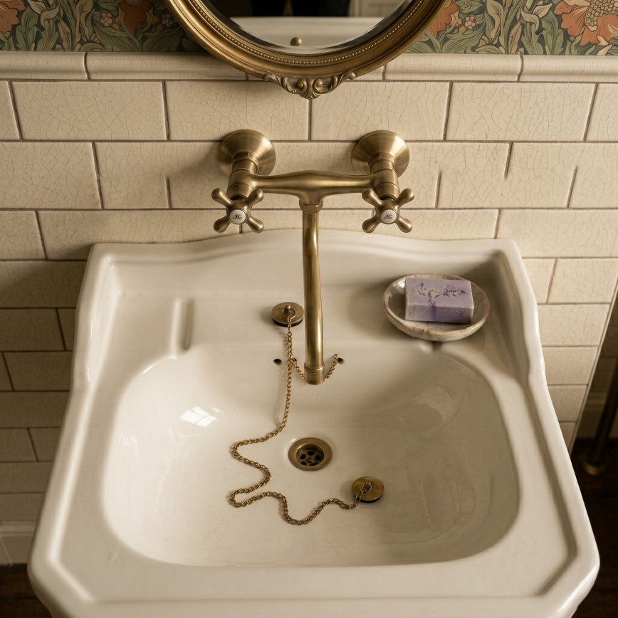 RAV Slezák MK101.5/21SM - Miscelatore per lavello/lavabo MORAVA RETRO ottone antico