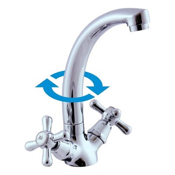 RAV Slezák MK120.0/2 - Mitigeur lavabo MORAVA 20,5 cm, chrome brillant