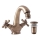 RAV Slezák MK143.0SM - Miscelatore monocomando per bidet + scarico MORAVA RETRO 16 cm in ottone antico