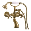 RAV Slezák MK159.5/2SM - Wannen-Set mit MORAVA RETRO-Armatur, Antikmessing