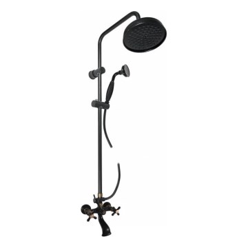 RAV Slezák MK159.5/7CMATSM - Set vasca con miscelatore MORAVA RETRO nero/ottone