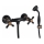 RAV Slezák MK180.5/1CMATSM - Set doccia con miscelatore MORAVA RETRO nero/ottone