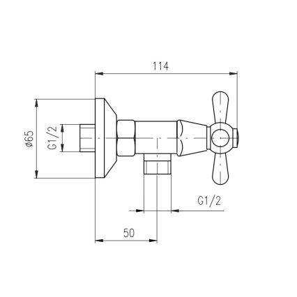 RAV Slezák MK180.5/2SM - Ensemble de douche avec mitigeur MORAVA RETRO, laiton vieilli