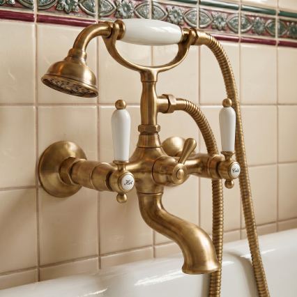 RAV Slezák MK559.5/2SM - Ensemble pour baignoire avec mitigeur MORAVA RETRO, laiton vieilli